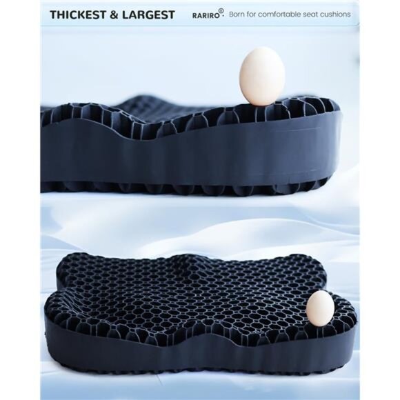 Thick Gel Seat Cushion Chair Pad Wheelchair Office Car Coccyx Sciatica Relief - Picture 5 of 7